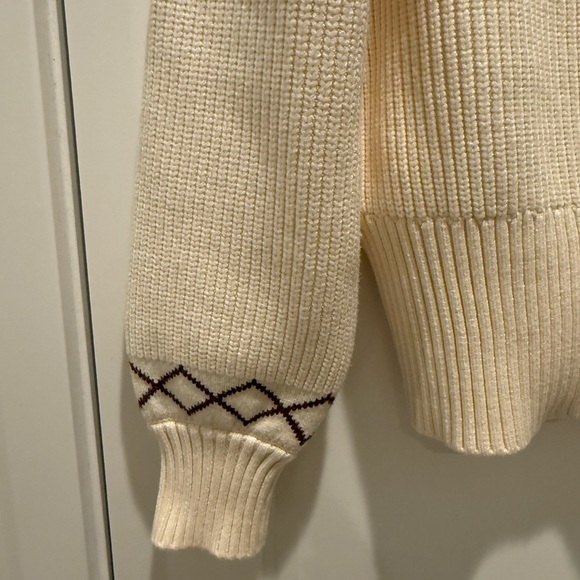 Varley Cream and Brown Turtleneck Sweater - Picture 14 of 16